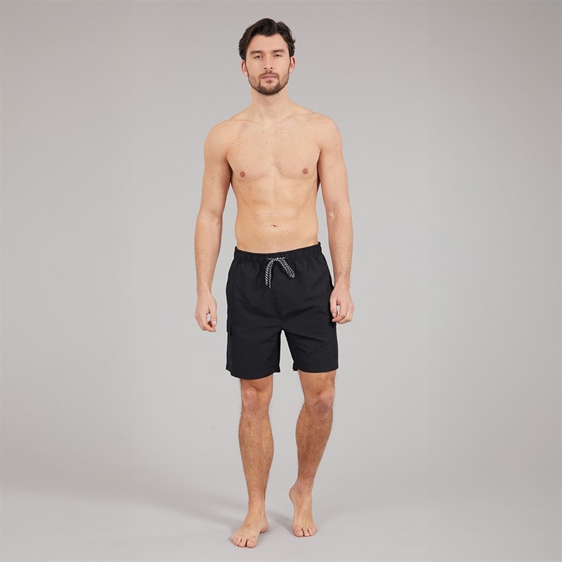 Onfire Mens Cargo Swim Shorts Black - Image 3