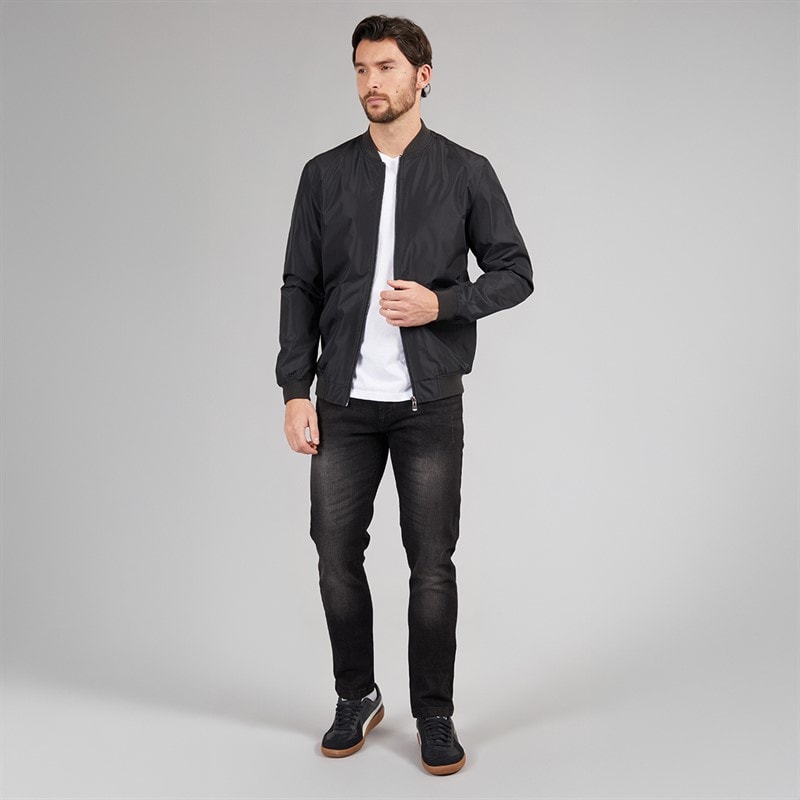 Onfire Mens Bomber Jacket Black - Image 4