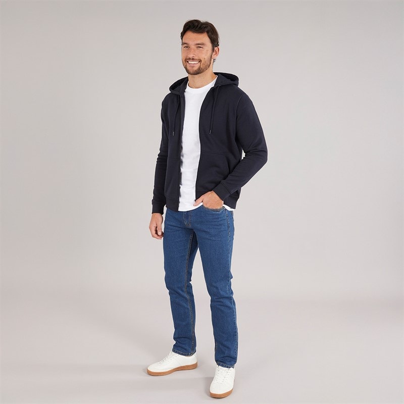 Onfire Mens Zip-Through Hoodie Navy - Image 3