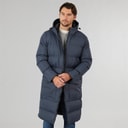 Onfire Mens Longline Hooded Puffer Coat Navy