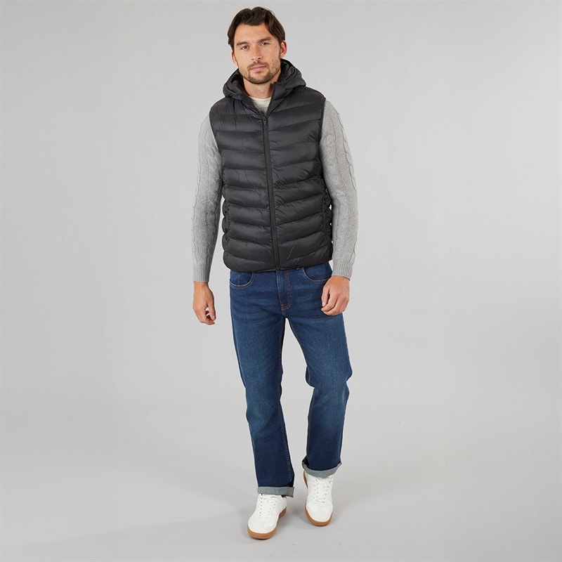 Onfire Mens Padded Gilet Black - Image 3
