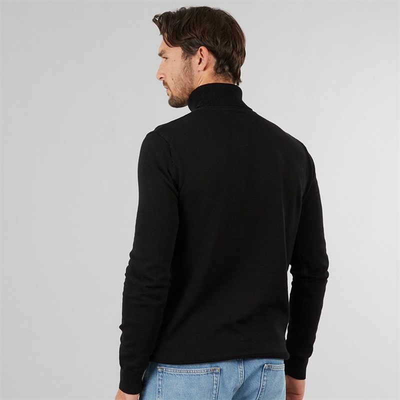 Onfire Mens Roll Neck Sweater Black - Image 2