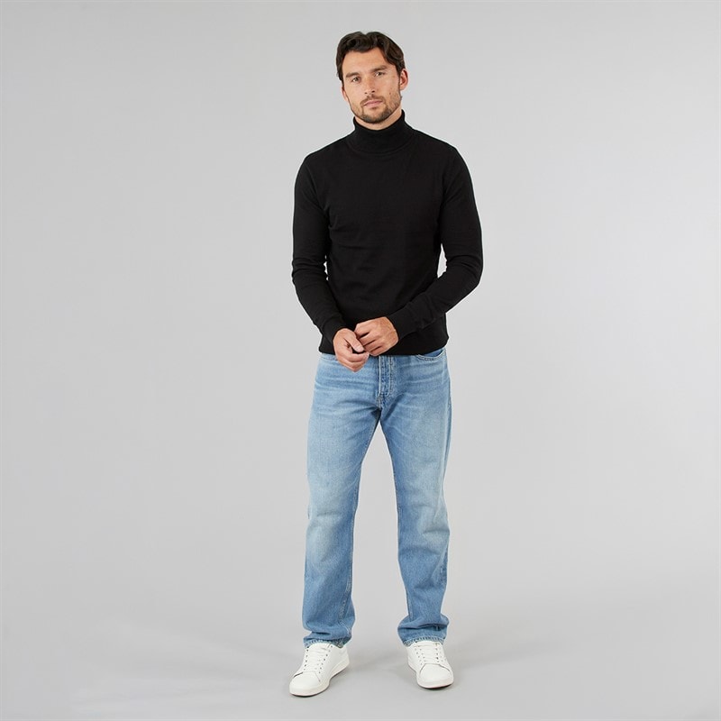 Onfire Mens Roll Neck Sweater Black - Image 3