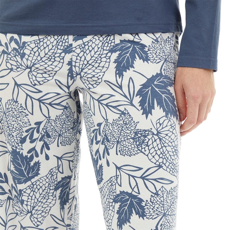 Onfire Womens Long Sleeve AOP Pyjama Set Blue/White - Image 3