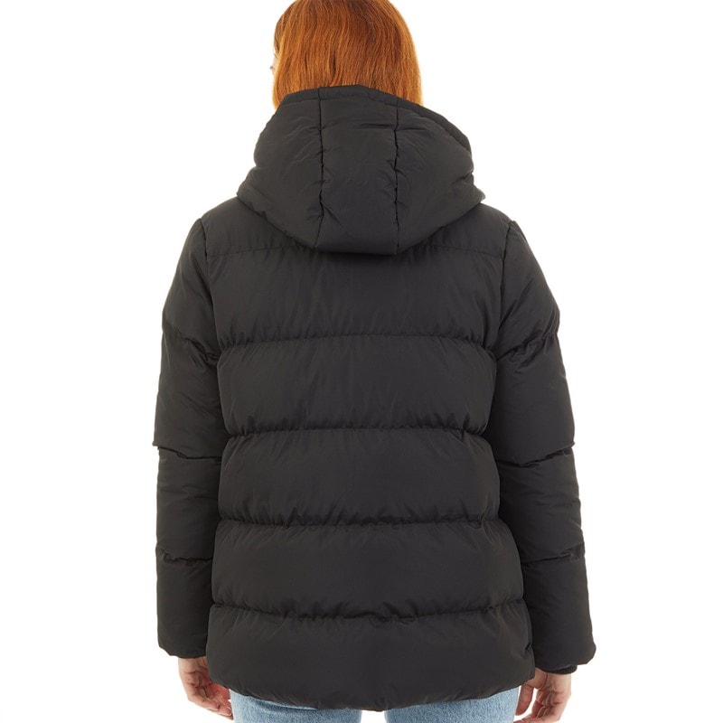 Onfire Womens Hooded Duvet Jacket Black - Image 2