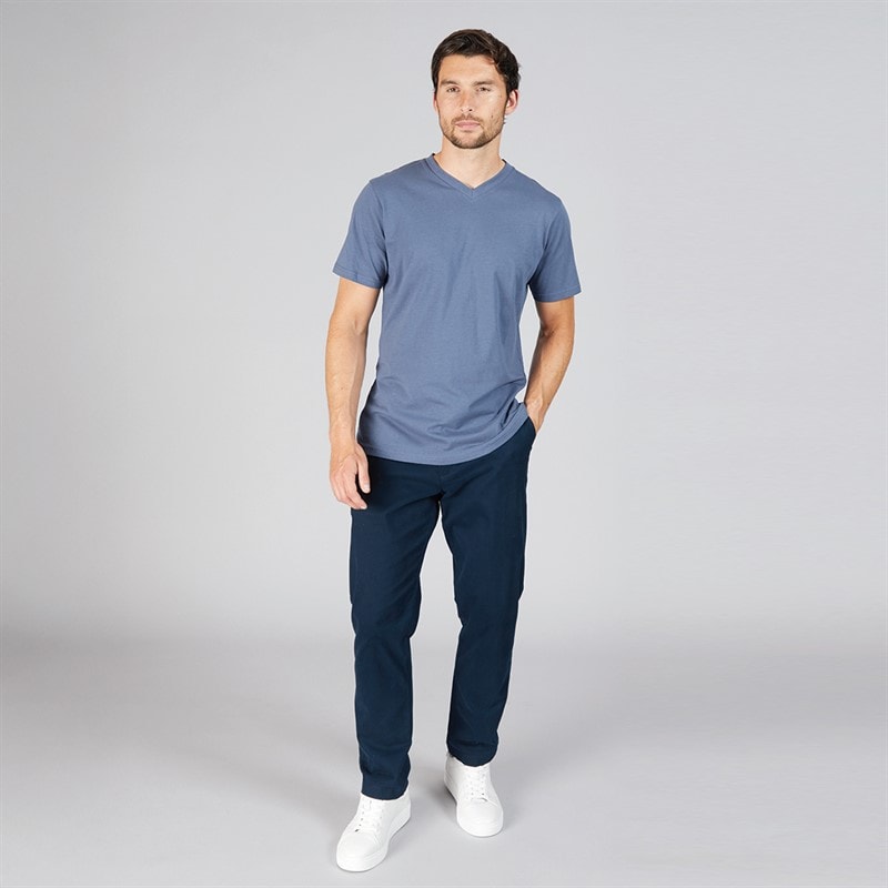 Onfire Mens Five Pack V-Neck T-Shirts White/Black/Navy/Charcoal/Indigo - Image 2