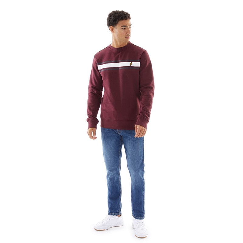 Onfire Mens Sweatshirt Windsor Wine - Image 3