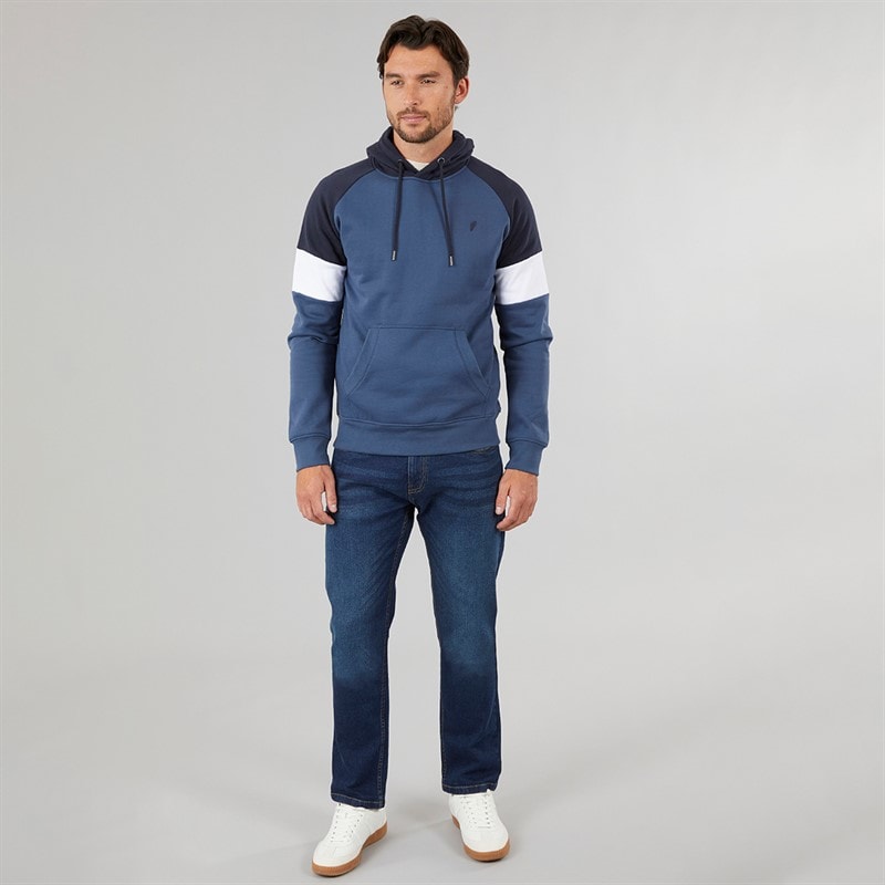 Onfire Mens Arm Stripe Hoodie Dark Denim - Image 3