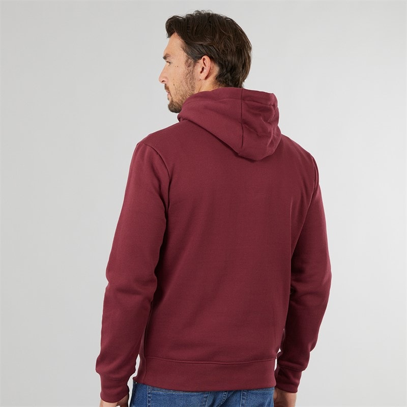 Onfire Mens Chest Stripe Hoodie Windsor Wine - Image 2