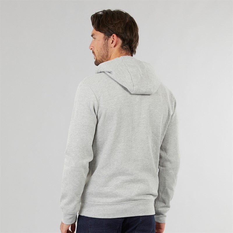 Onfire Mens Chest Stripe Hoodie Light Grey Marl - Image 2