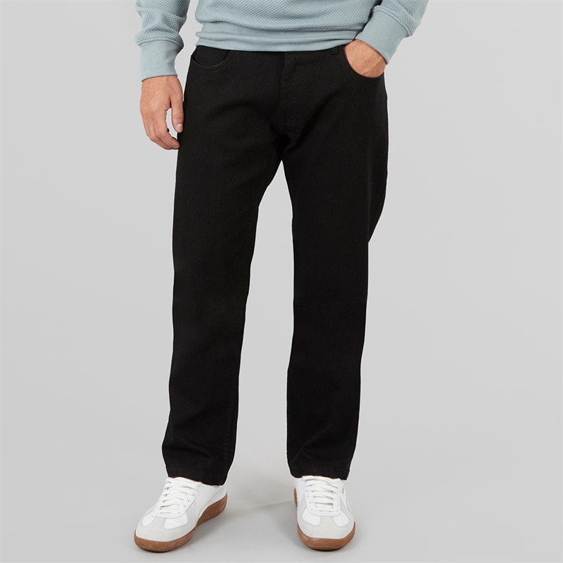 Onfire Mens Straight Fit Denim Jeans Black - Image 1