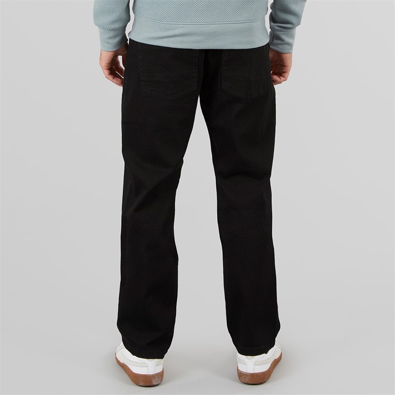 Onfire Mens Straight Fit Denim Jeans Black - Image 2