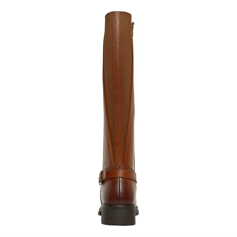 Onfire Womens Knee Length Leather Boots Tan - Image 3