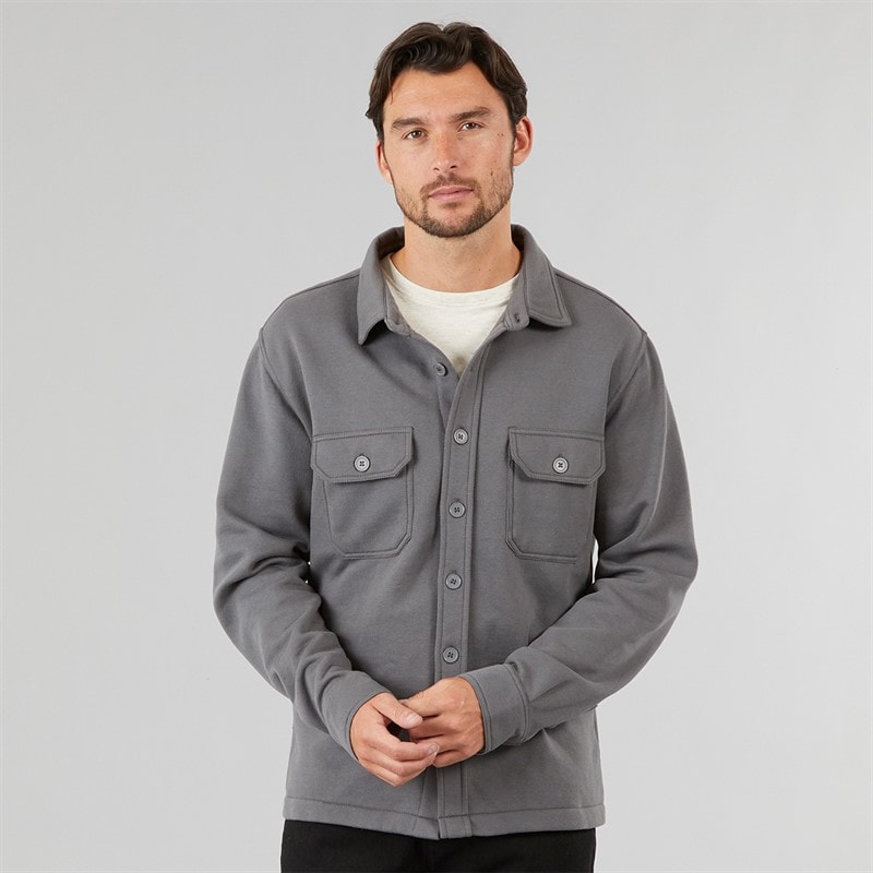 Onfire Mens Overshirt Grey - Image 3