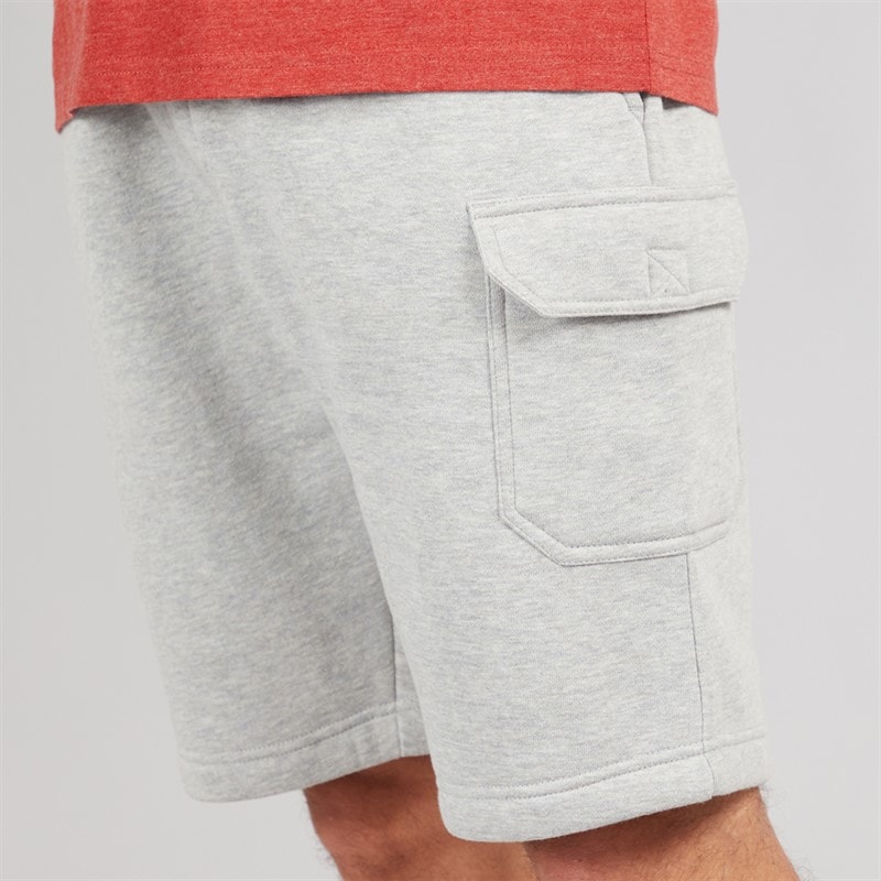 Onfire Mens Fleece Cargo Shorts Grey Marl - Image 3