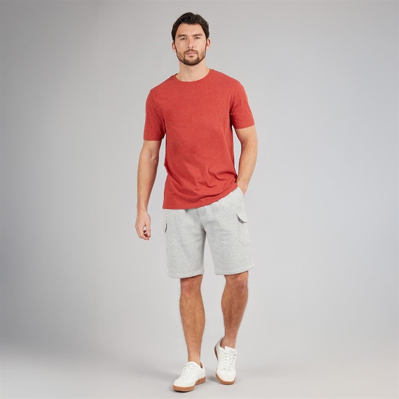 Onfire Mens Fleece Cargo Shorts Grey Marl - Image 4