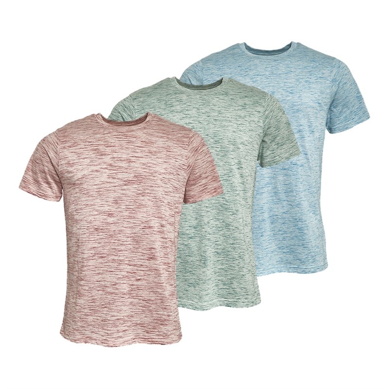 Onfire Mens Three Pack Marl T-Shirts Multi - Image 1