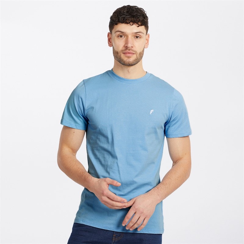 Onfire Mens Three Pack Colour Block T-Shirts Navy/Blue - Image 2