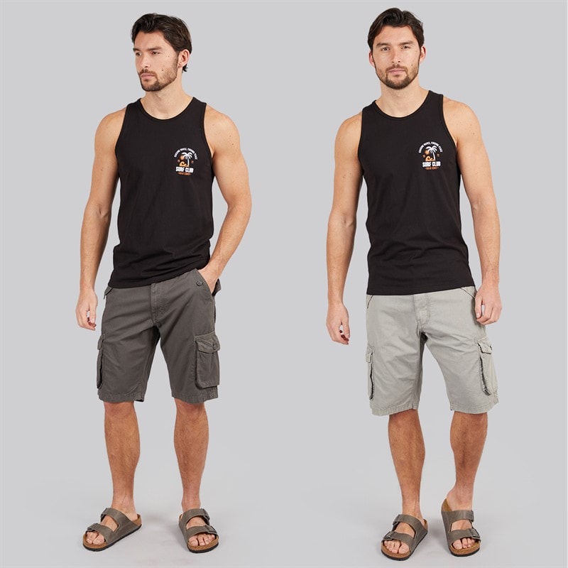 Onfire Mens Two Pack Cargo Shorts Light Grey/Grey - Image 3