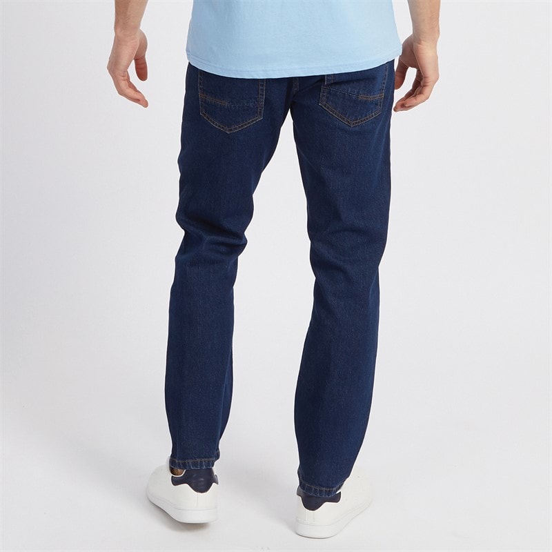 Onfire Mens Stretch Straight Fit Denim Jeans Dark Wash - Image 2