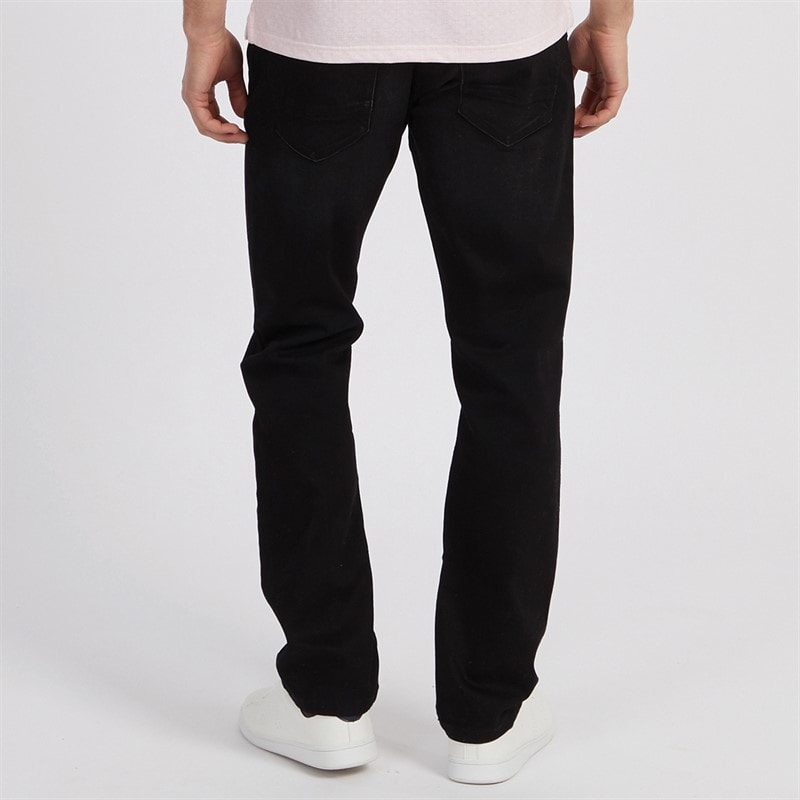 Onfire Mens Stretch Straight Fit Denim Jeans Black - Image 2
