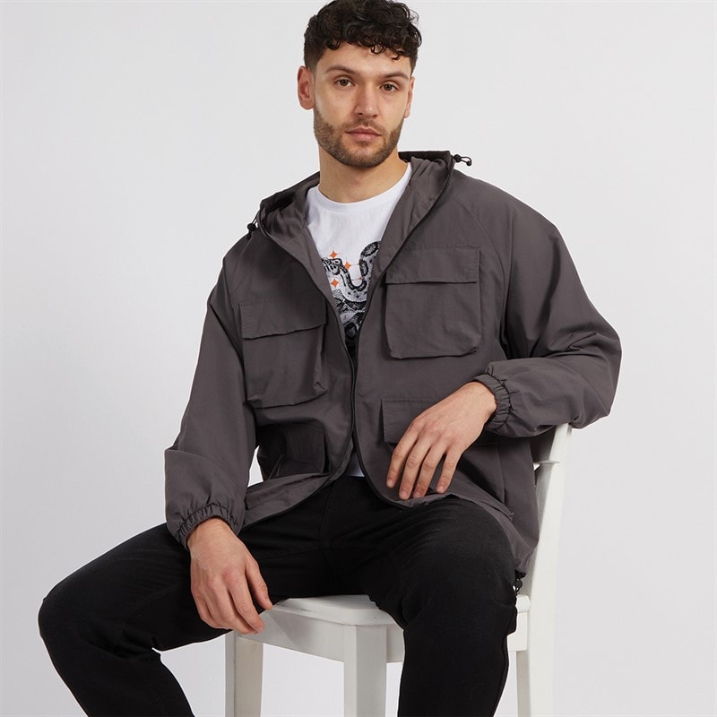 Onfire Mens Utility Jacket Grey - Image 1