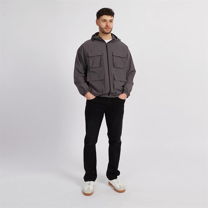 Onfire Mens Utility Jacket Grey - Image 4