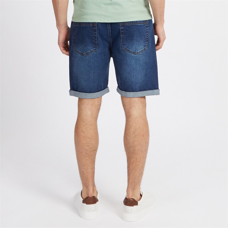 Onfire Mens Denim Shorts Mid Wash - Image 2