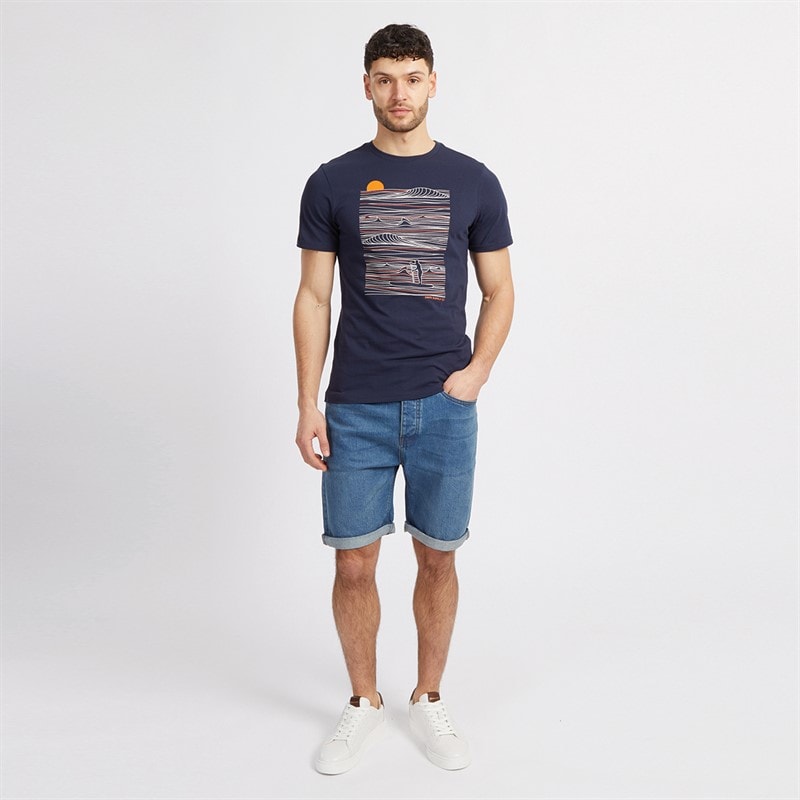 Onfire Mens Denim Shorts Blue Wash - Image 3
