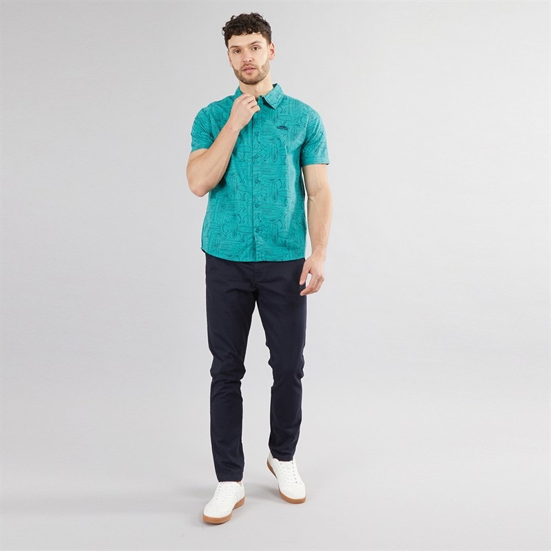 Onfire Mens Slim Fit Chino Trousers Navy - Image 3