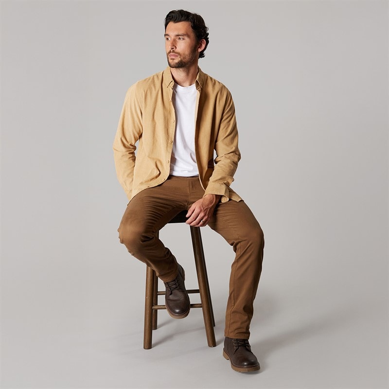 Onfire Mens Slim Fit Chino Trousers Cinnamon - Image 3