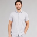Onfire Mens Linen Shirt Light Grey