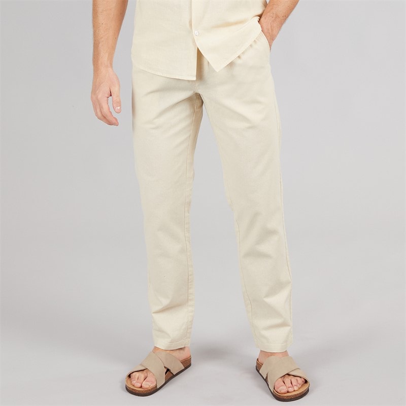 Onfire Mens Linen Trousers Stone