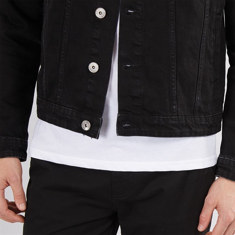 Onfire Mens Denim Jacket Black - Image 3