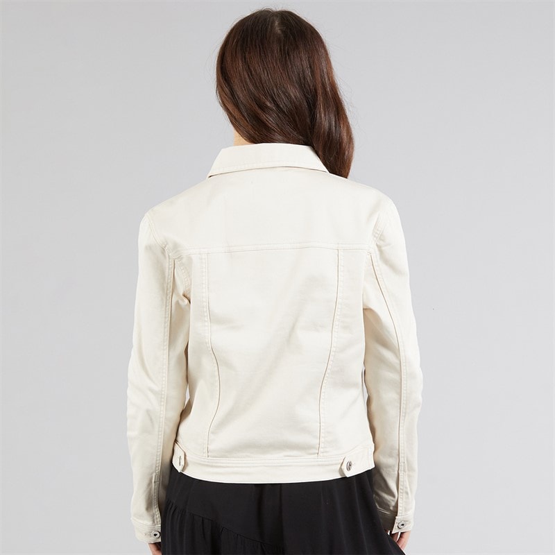 Onfire Womens Denim Jacket Ecru - Image 2
