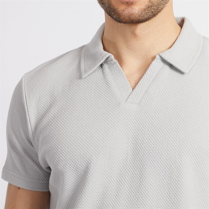 Onfire Mens Polo Shirt And Shorts Set Ice Grey - Image 3