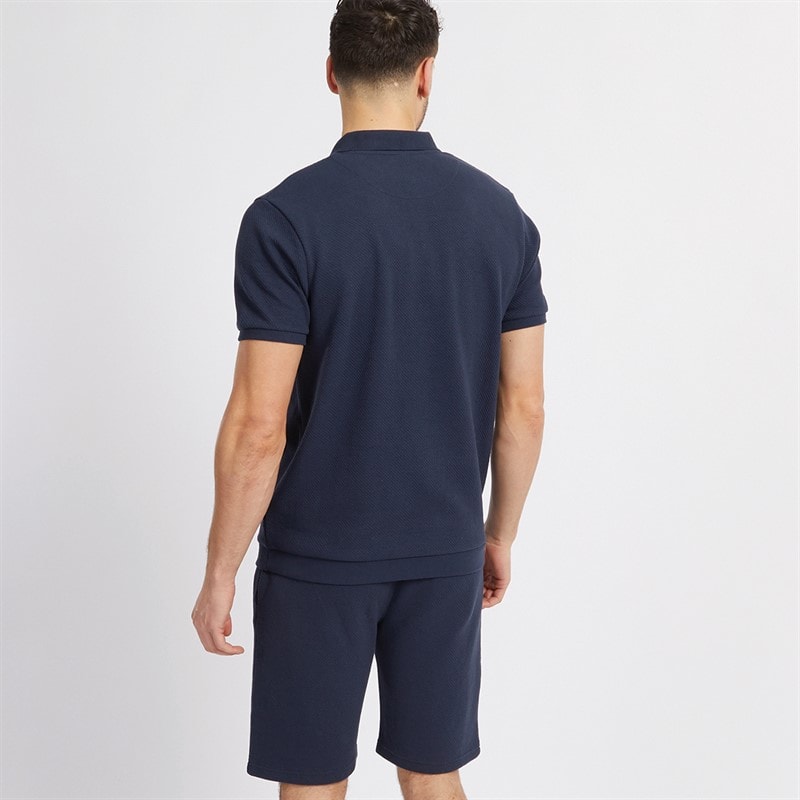 Onfire Mens Polo Shirt and Short Set Navy - Image 2