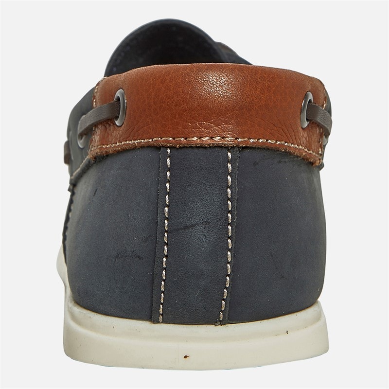 Onfire Mens Ballast Boat Shoes Navy/Tan - Image 3