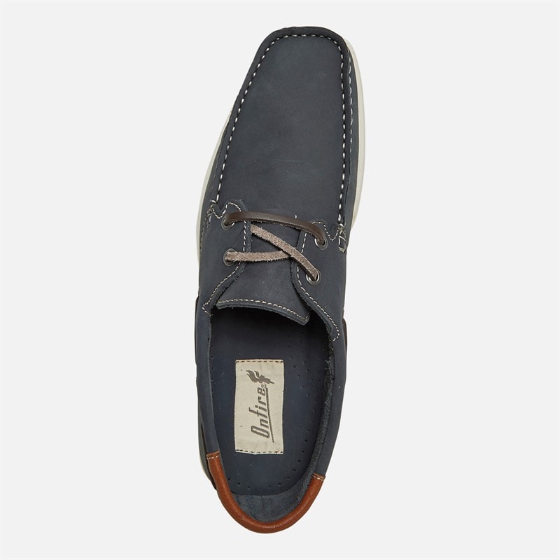 Onfire Mens Ballast Boat Shoes Navy/Tan - Image 4