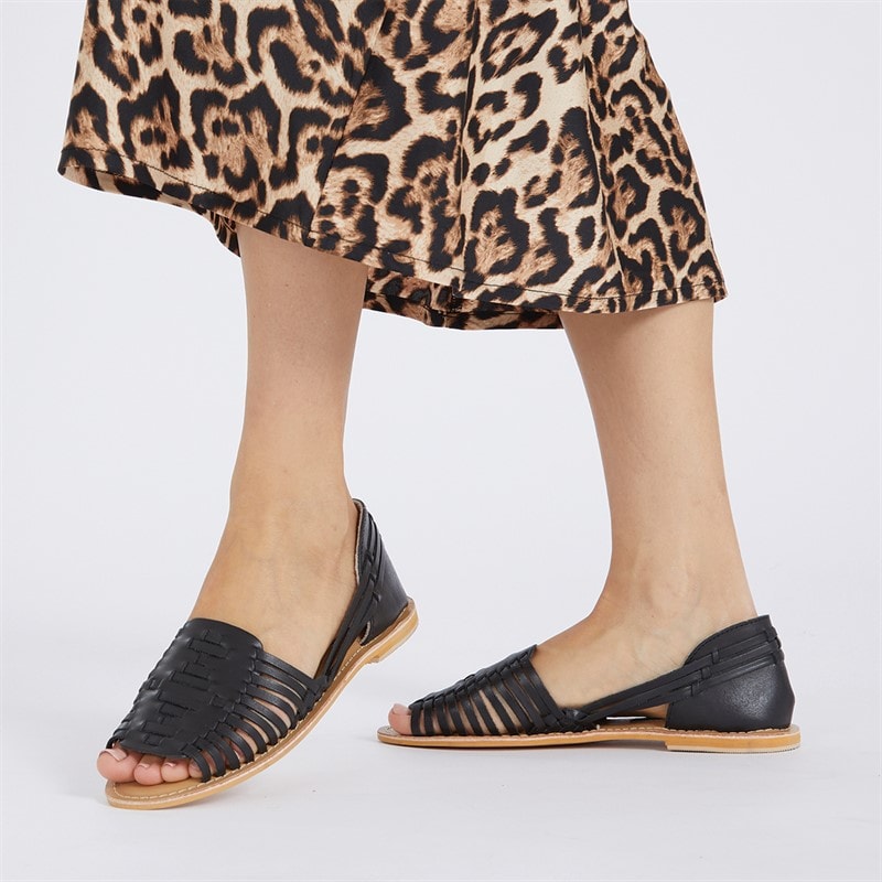 Onfire Womens Luna Woven Sandals Black