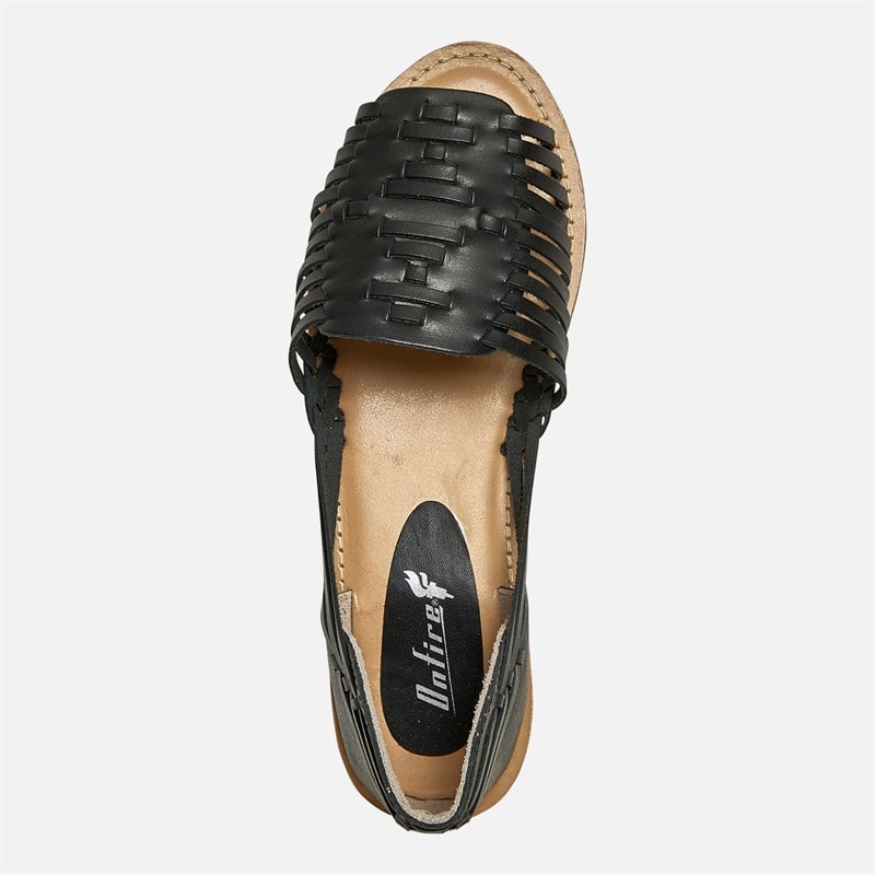 Onfire Womens Luna Woven Sandals Black - Image 4