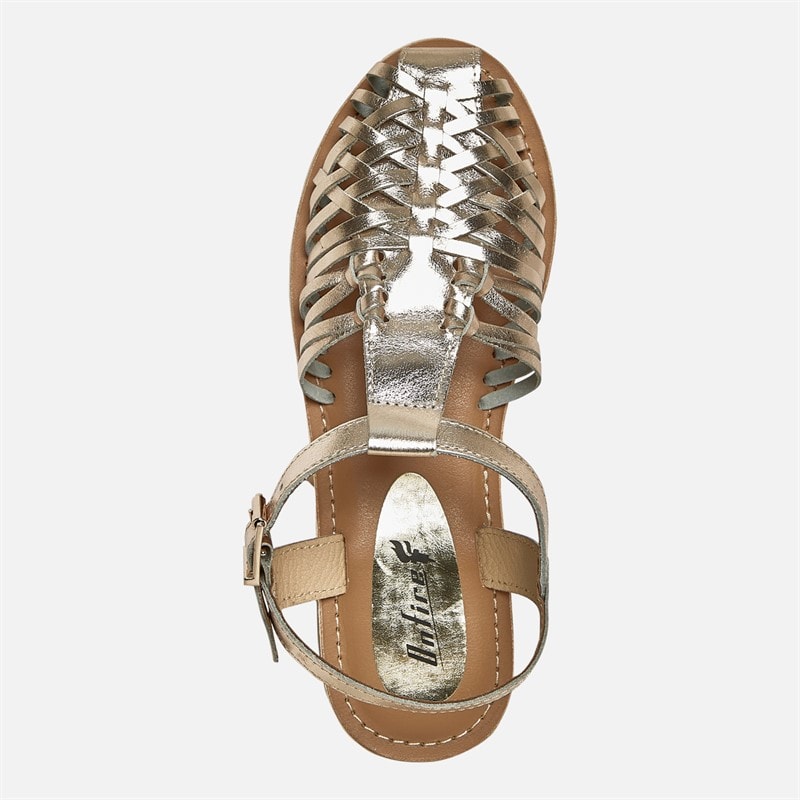 Onfire Womens Ellie Woven Sandals Gold - Image 4