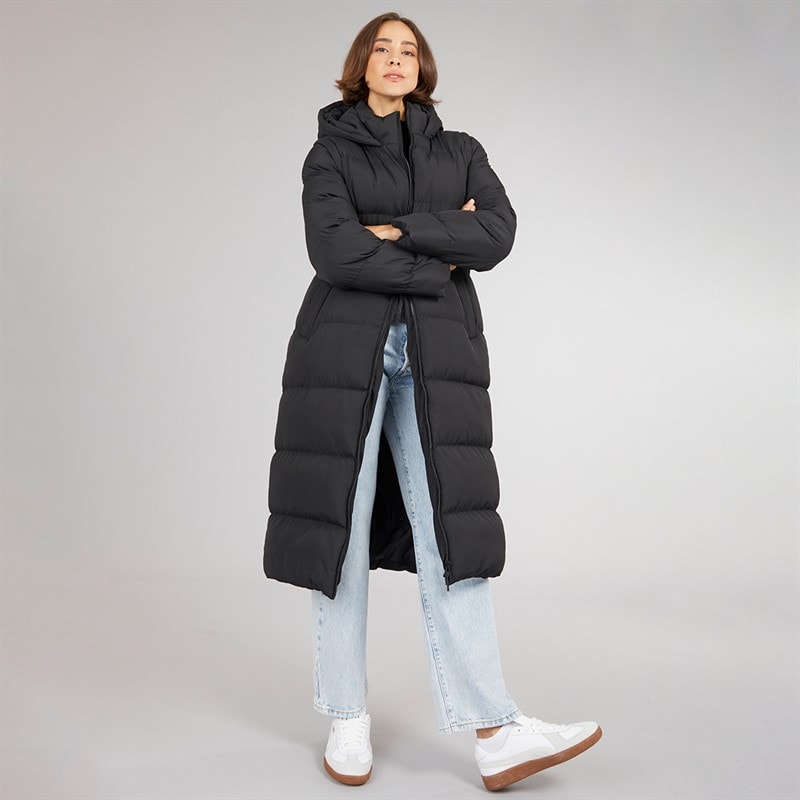 Onfire Womens 2-In-1 Longline Hooded Coat With Detachable Sleeves Black - Image 4