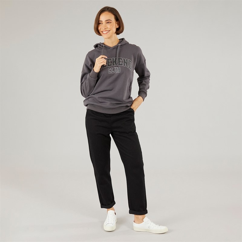 Onfire Womens Weekend Hoodie Charcoal - Image 4