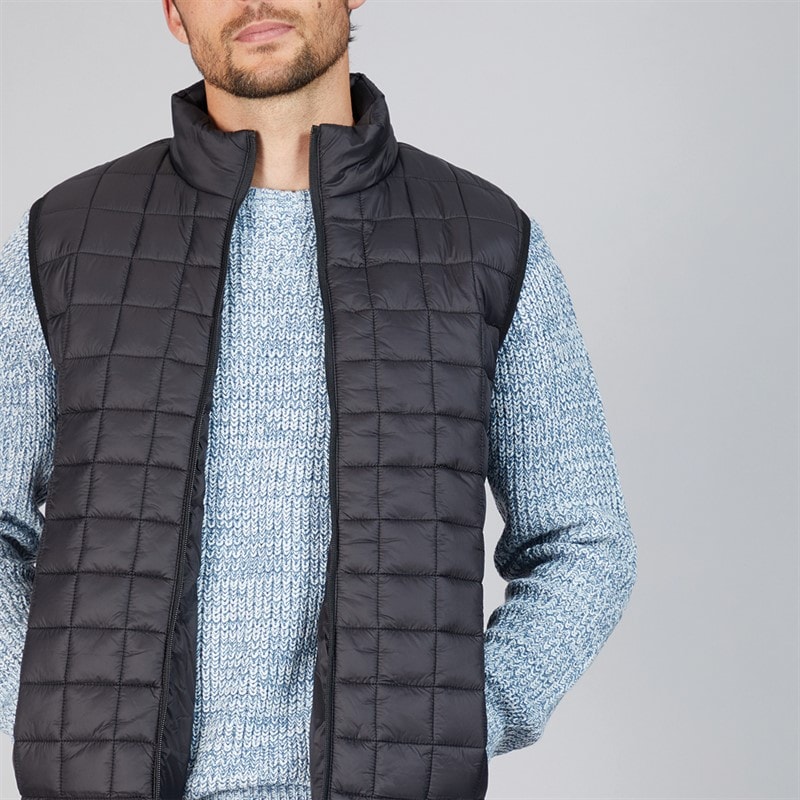 Onfire Mens Quilted Gilet Black - Image 3