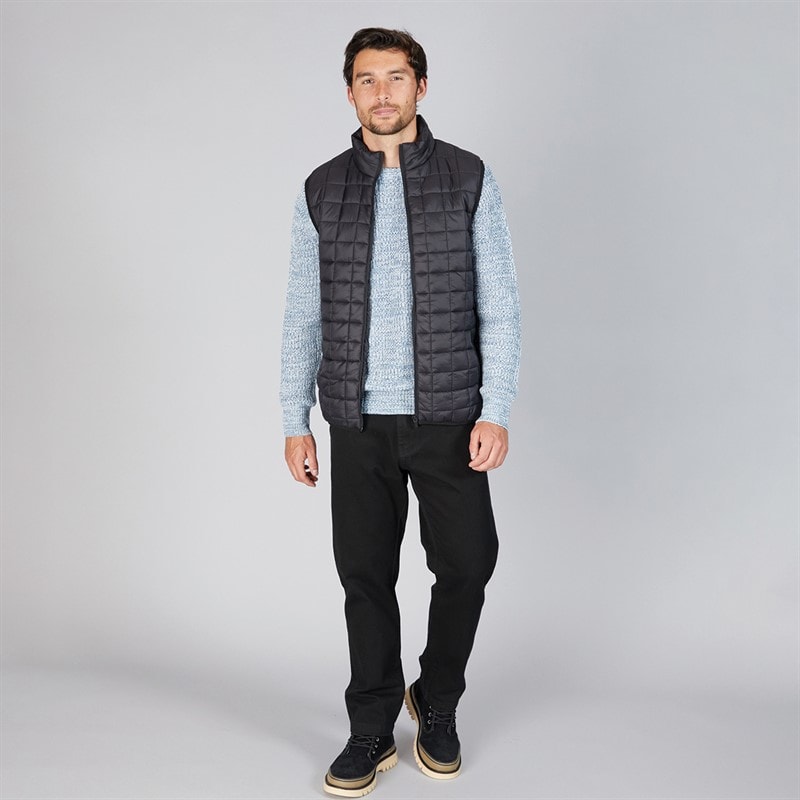 Onfire Mens Quilted Gilet Black - Image 4