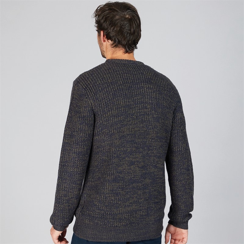 Onfire Mens Crew Neck Sweater Dark Green Twist - Image 2