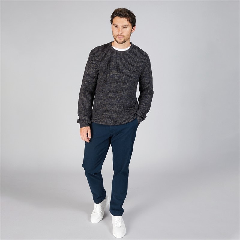 Onfire Mens Crew Neck Sweater Dark Green Twist - Image 4
