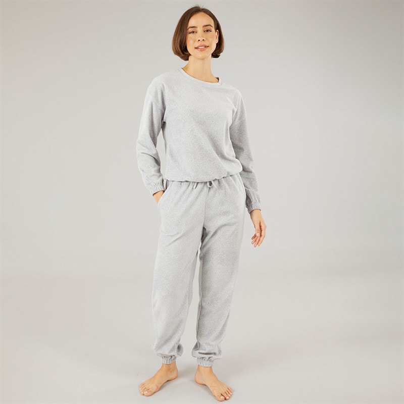 Onfire Womens Microfleece Lounge Set Grey - Image 1