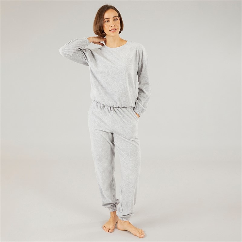 Onfire Womens Microfleece Lounge Set Grey - Image 4